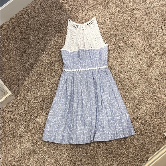 Lilly Pulitzer Tori Dress in Yarn Dye Stripe Floral Eyelet - Picture 2 of 4